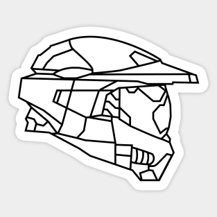 Master Chief Helmet Line art Sticker